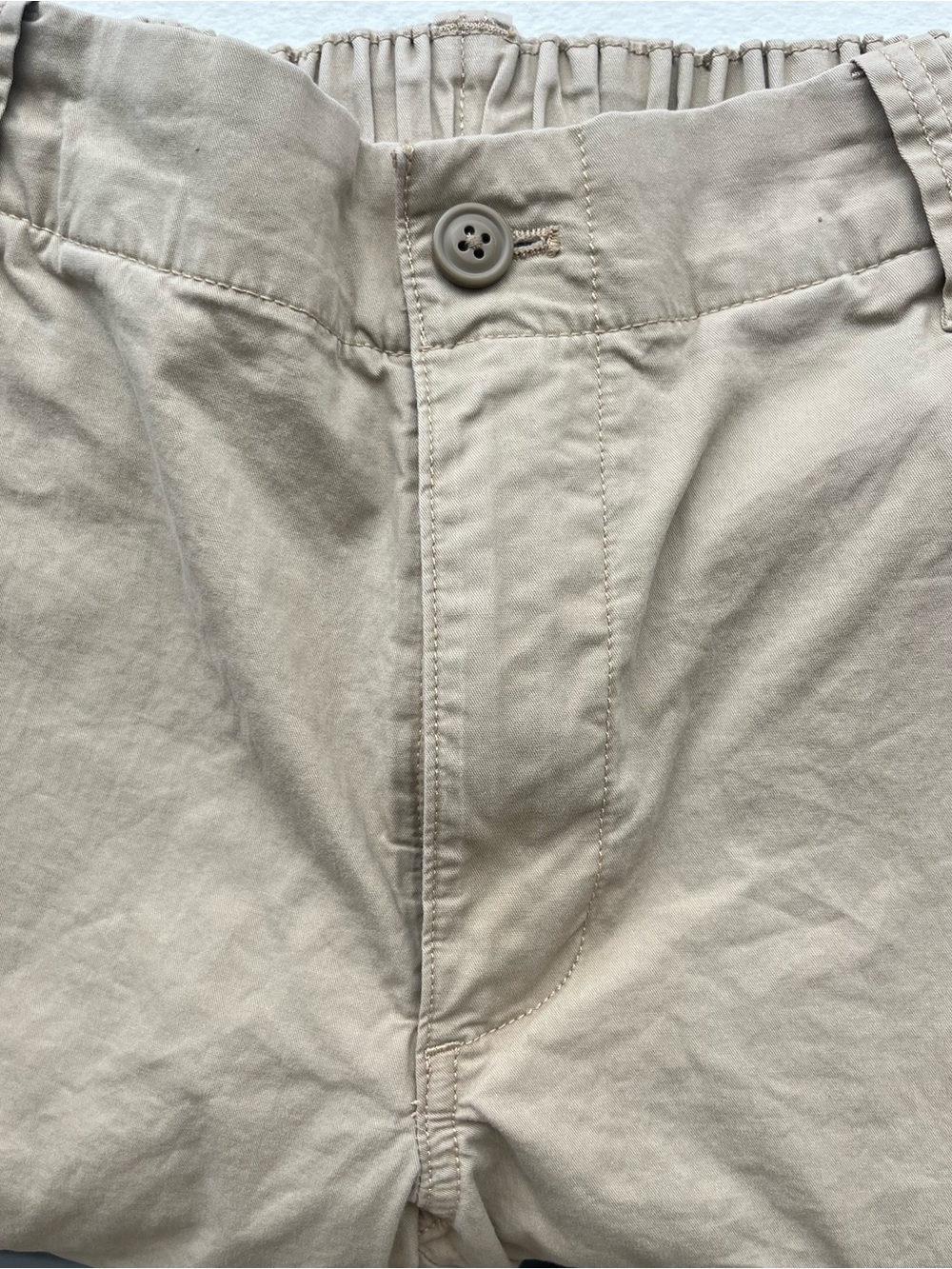 JCREW Crewcuts boys • size 16 • khaki • CARGO pants • easy elastic back waist